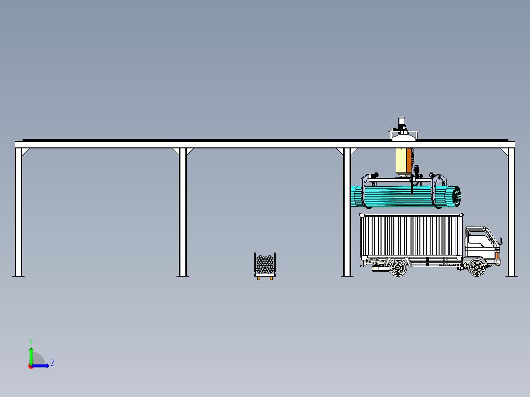 伸缩传输左视图