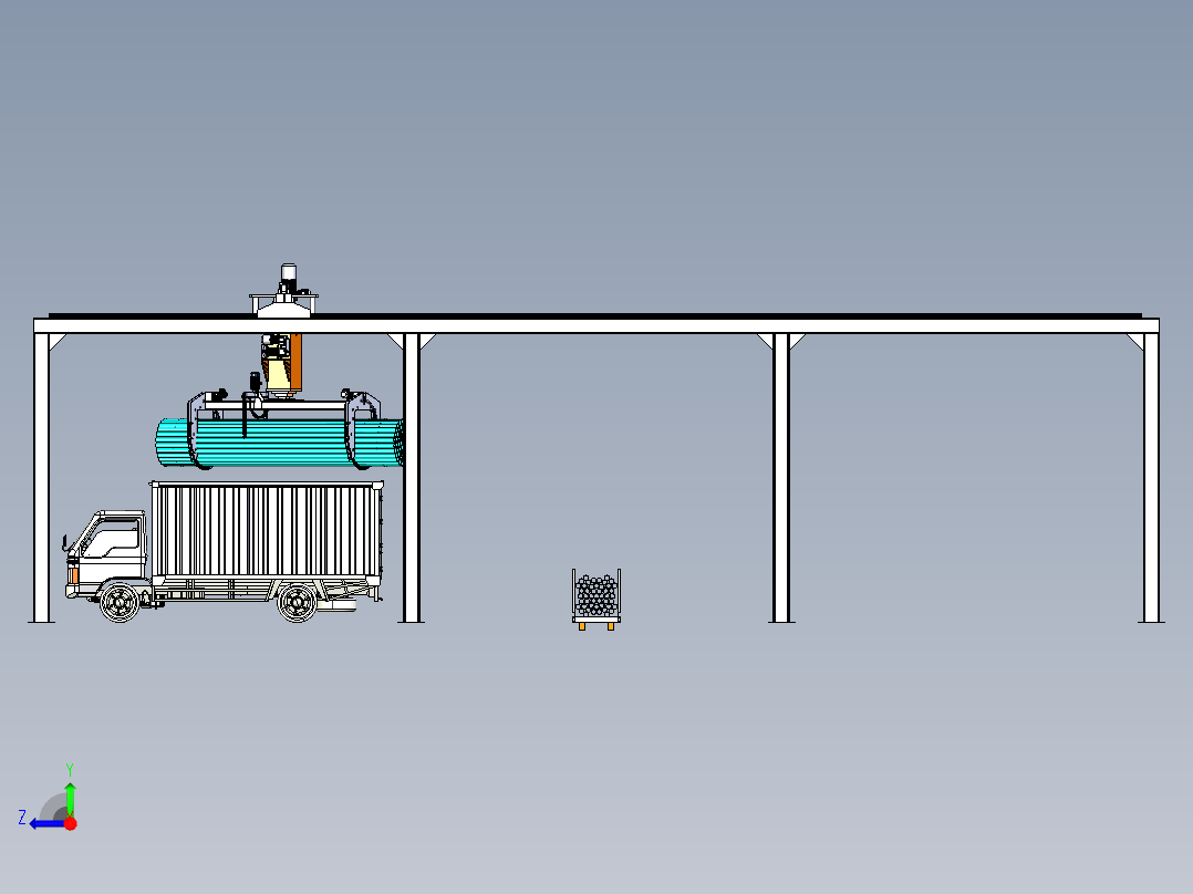 伸缩传输右视图