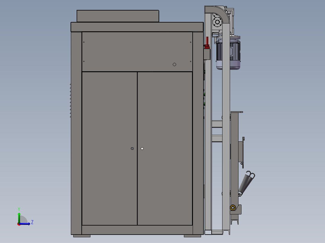 1000KG厨余垃圾处理减量机sw16可编辑左视图