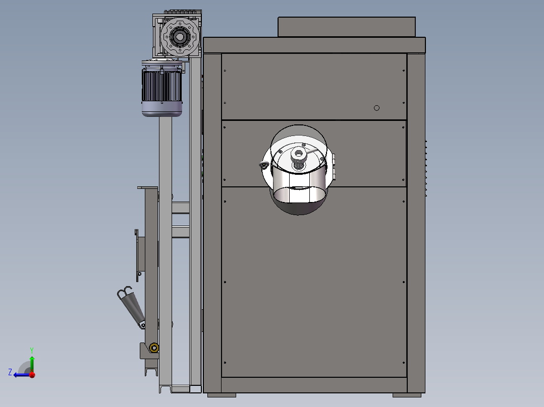 1000KG厨余垃圾处理减量机sw16可编辑右视图