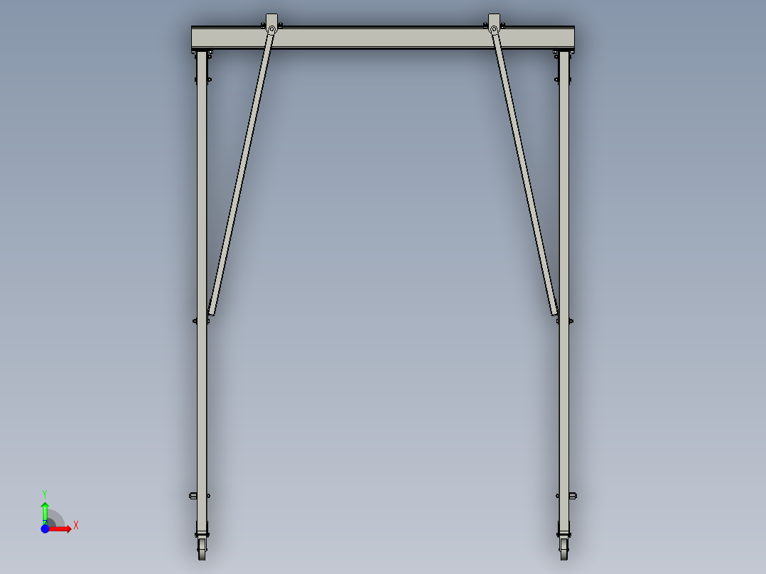 2吨门式起重机前视图