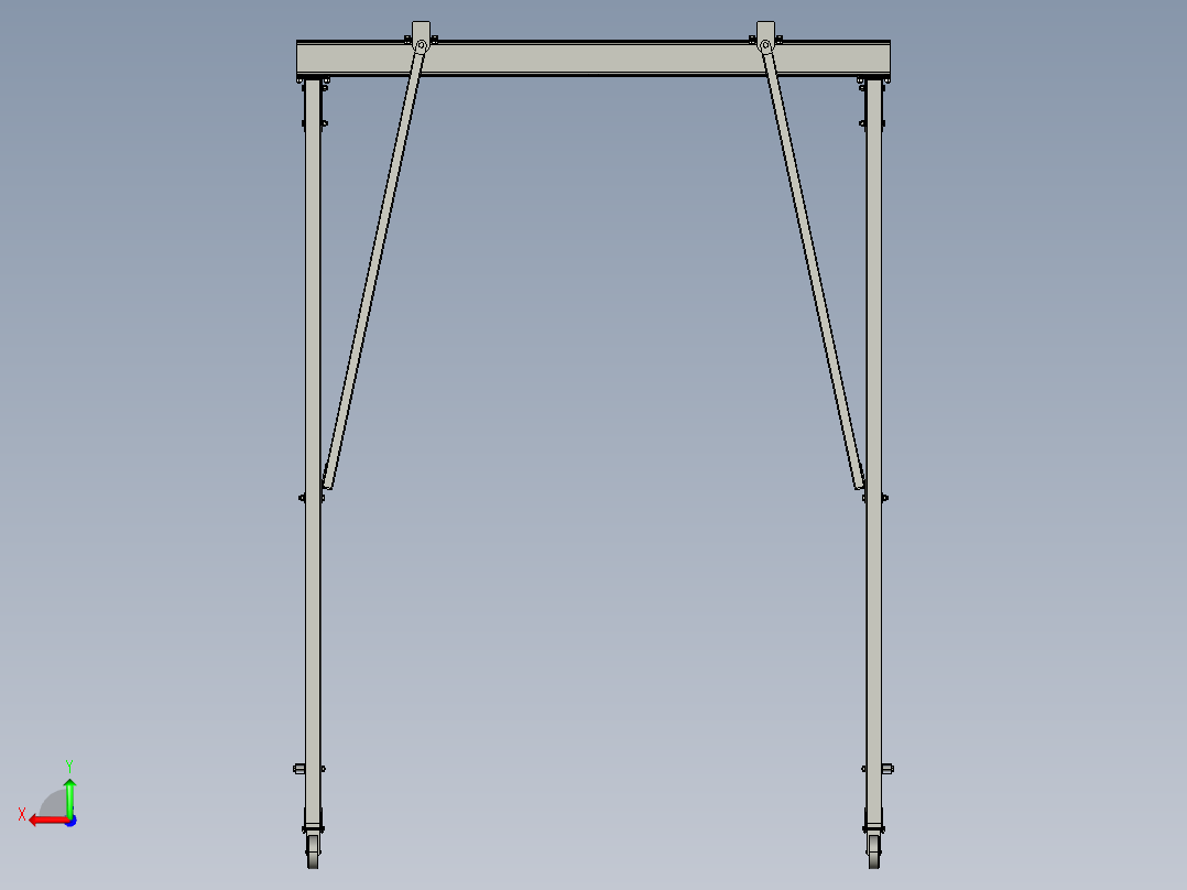 2吨门式起重机后视图