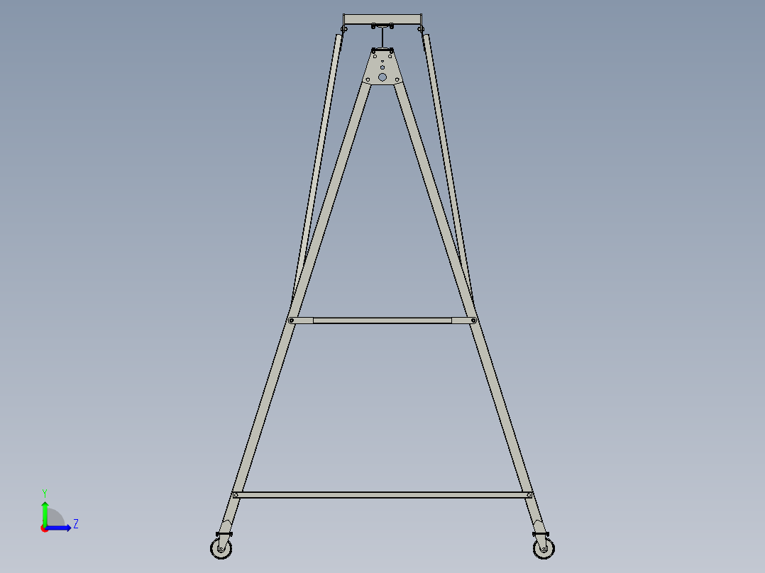 2吨门式起重机左视图