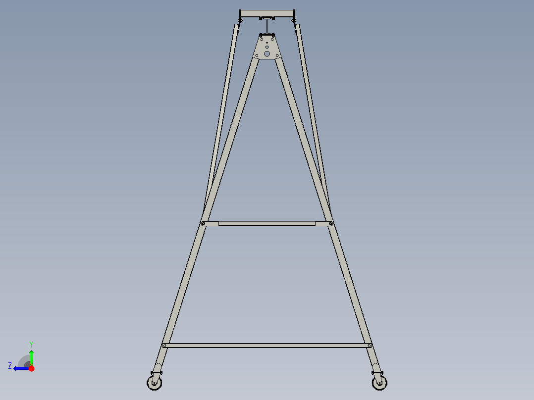 2吨门式起重机右视图