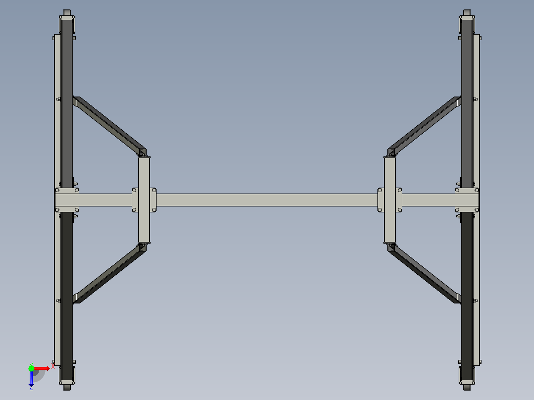 2吨门式起重机俯视图