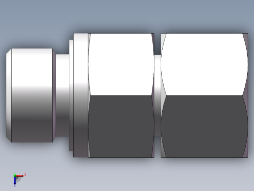 直通管螺纹组合接头、2DC-06-18WD俯视缩略图
