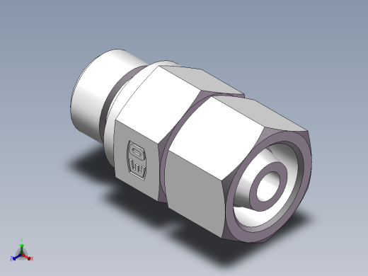 直通管螺纹组合接头、2DC-06-18WD正等轴测缩略图