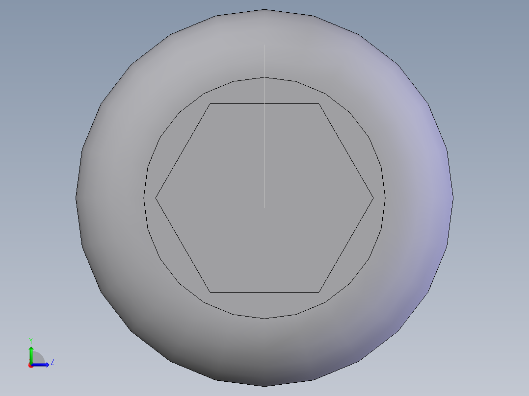 内六角圆柱头螺钉  M6×6501左视图
