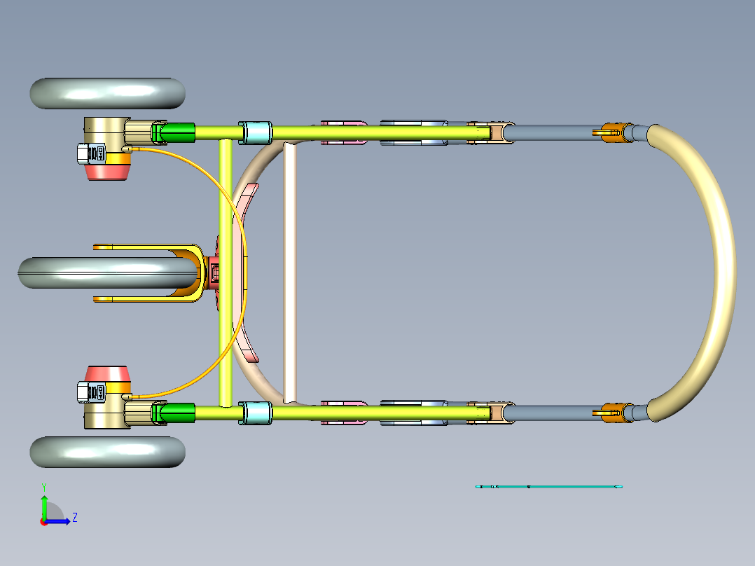 婴童三轮车左视图