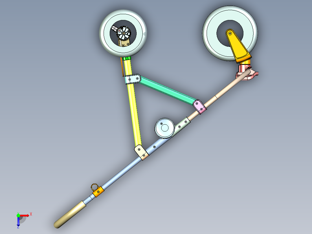 婴童三轮车俯视图