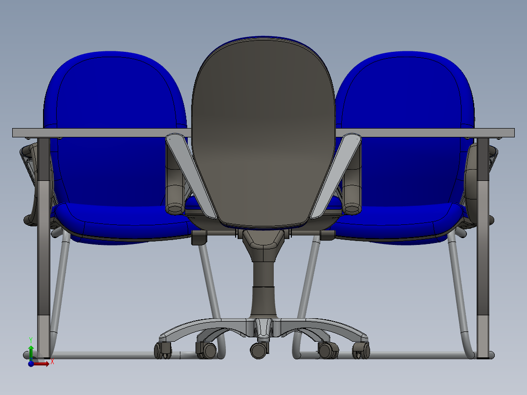 电脑桌(57)前视图