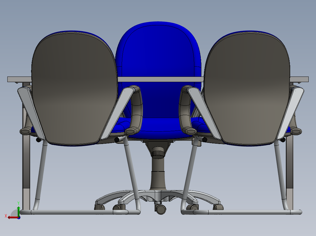 电脑桌(57)后视图