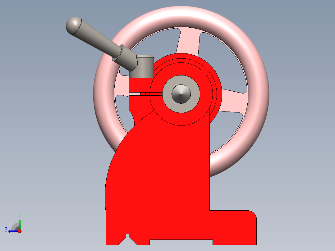 车床尾座 (1)右视图