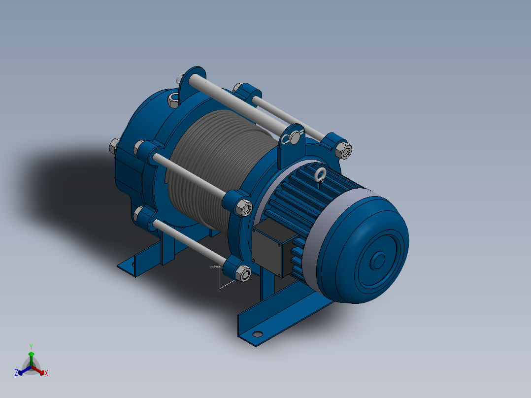 卷扬机  Electric Hoist 220v GKS-KCD1000正等轴测图