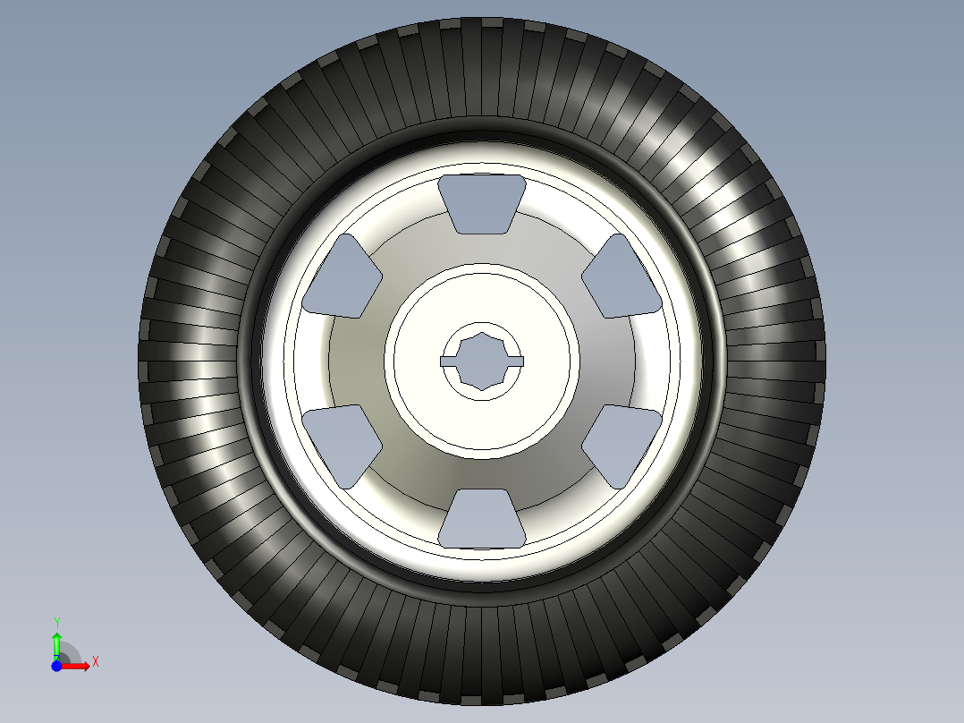 Engino 7 厘米车轮前视图