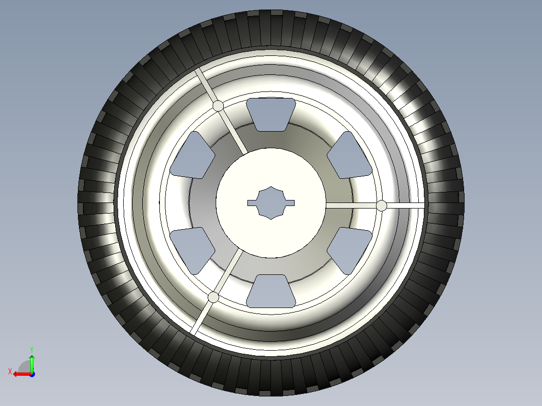 Engino 7 厘米车轮后视图