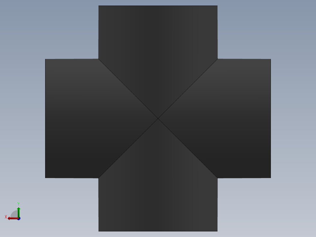 Cross DN100 PN10 U-PVC后视图