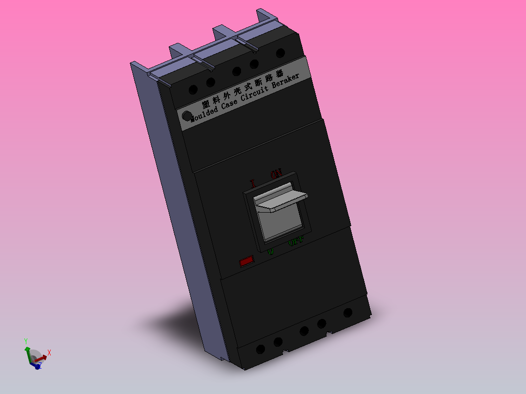 HM3 63-800A 3极固定式塑料外壳式断路器[HM3-100A]主视图