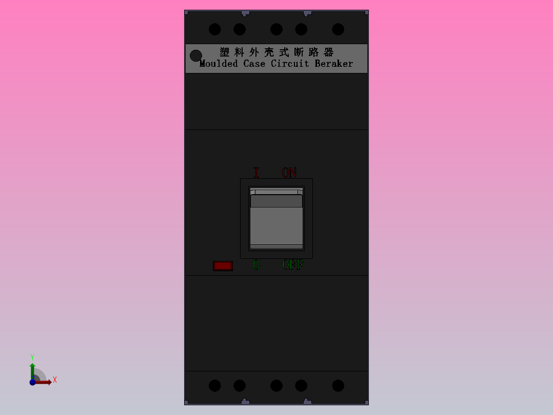 HM3 63-800A 3极固定式塑料外壳式断路器[HM3-100A]前视图