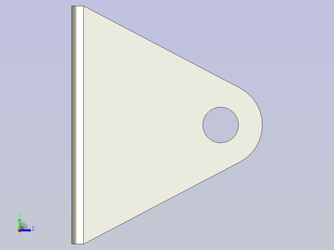 可调节的支撑杆端托架左视图