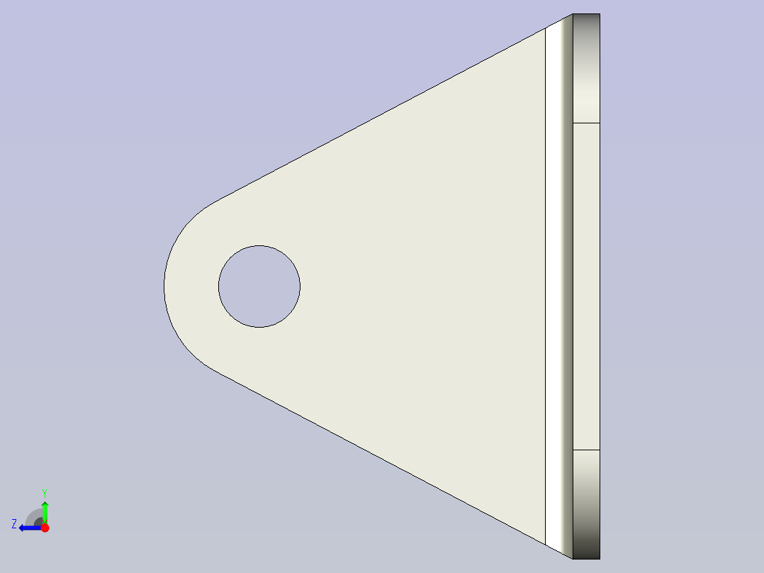 可调节的支撑杆端托架右视图