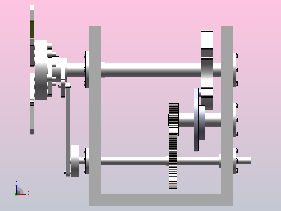圆盘状工序盘前视图