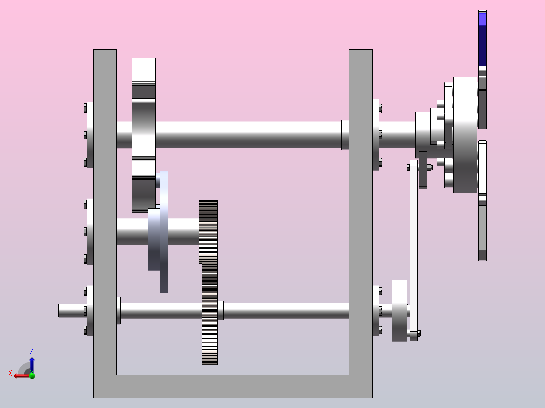 圆盘状工序盘后视图