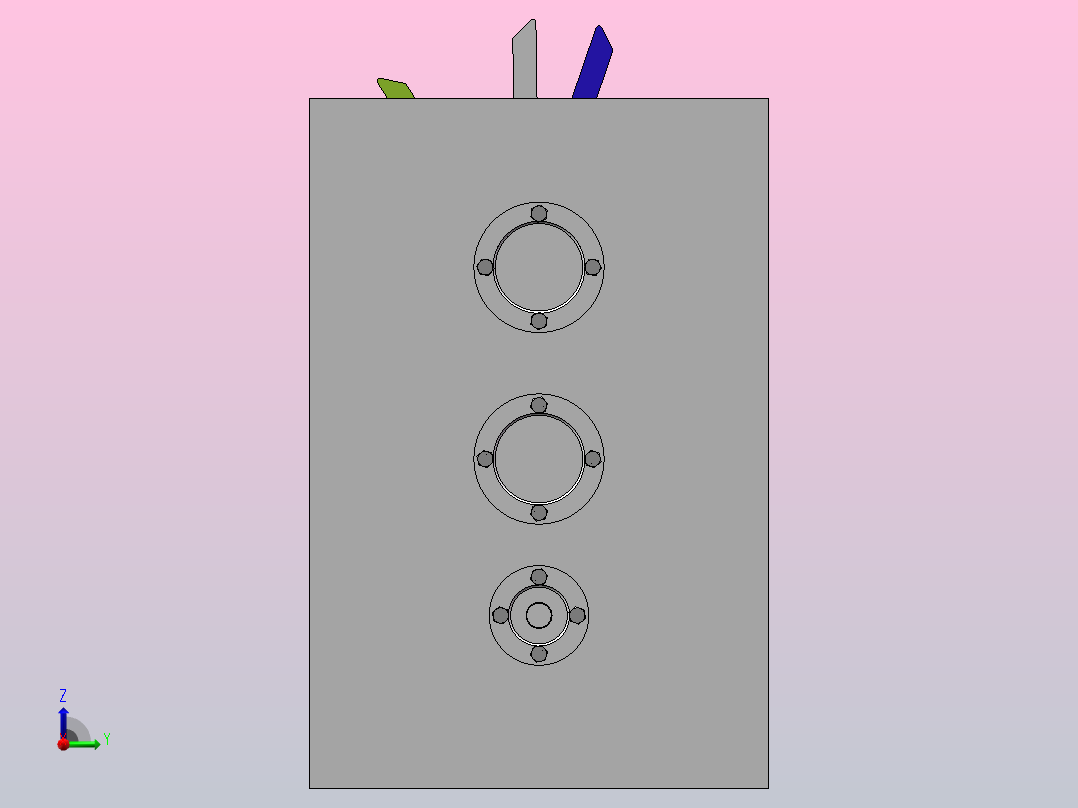 圆盘状工序盘右视图
