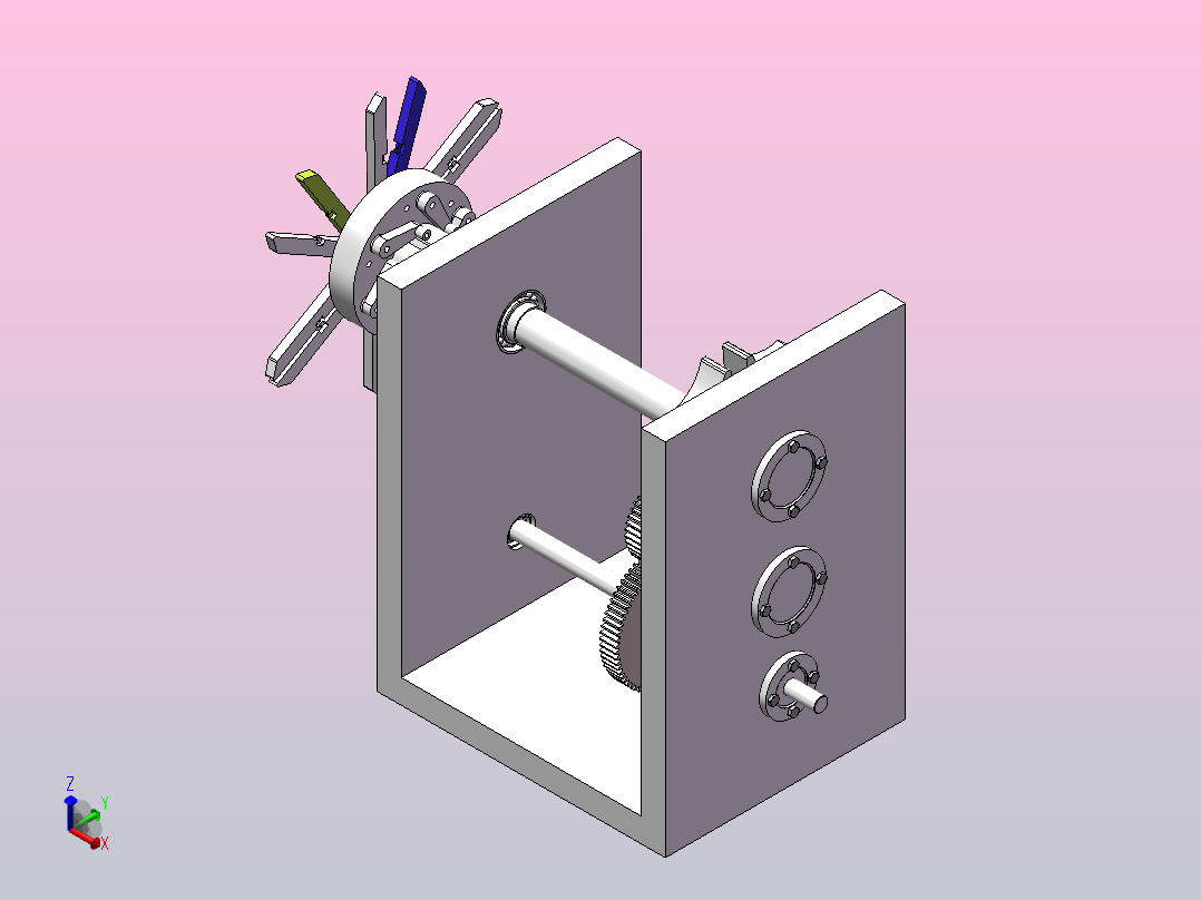 圆盘状工序盘正等轴测图