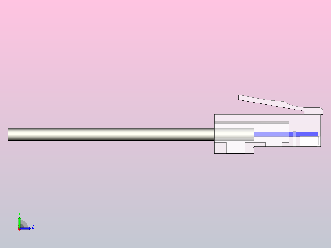 RJ45插头左视图