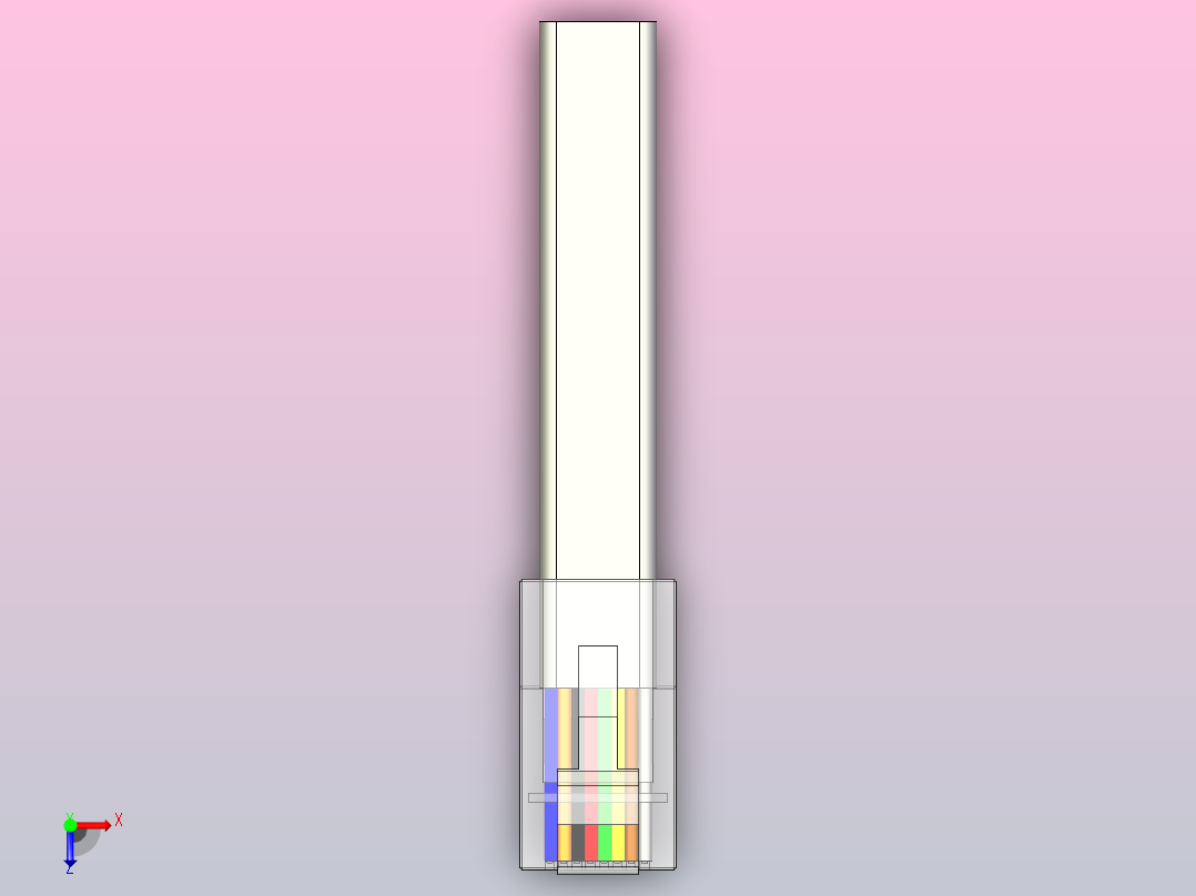 RJ45插头俯视图