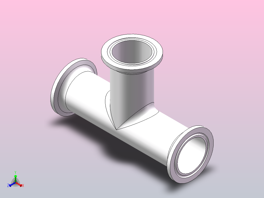 S7MP 卡式三通[S7MP-1 1╱2]正等轴测图