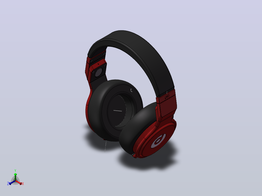 耳机Beats+Pro正等轴测图