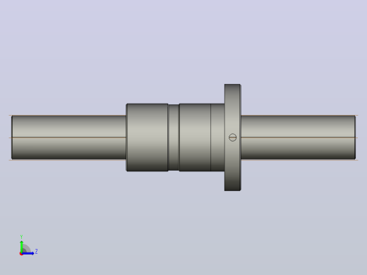 FFZD5008-3滚珠丝杆3D模型左视缩略图