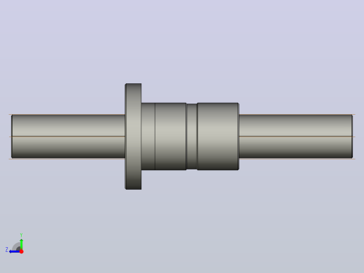 FFZD5008-3滚珠丝杆3D模型右视缩略图