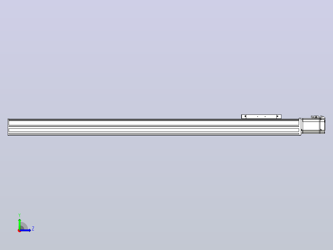 滚珠丝杠直线轴带导轨全封闭TPA-HCR-175D-2510C-L1200-M-Y-P75-N3左视图