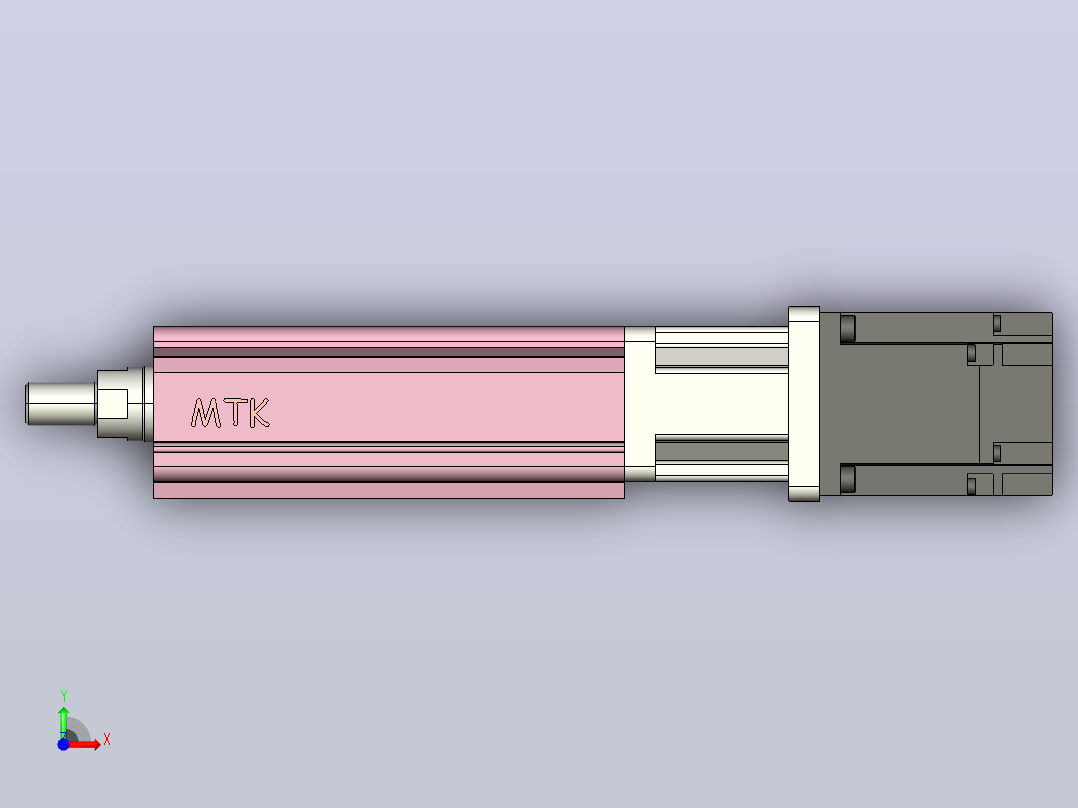 MTC32-50-P#-D-M200W MTC32电缸 200伺服电机直连前视图