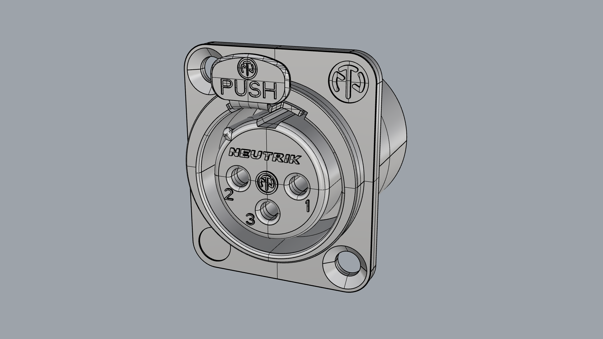 Neutrik NC3FD-LX母插孔