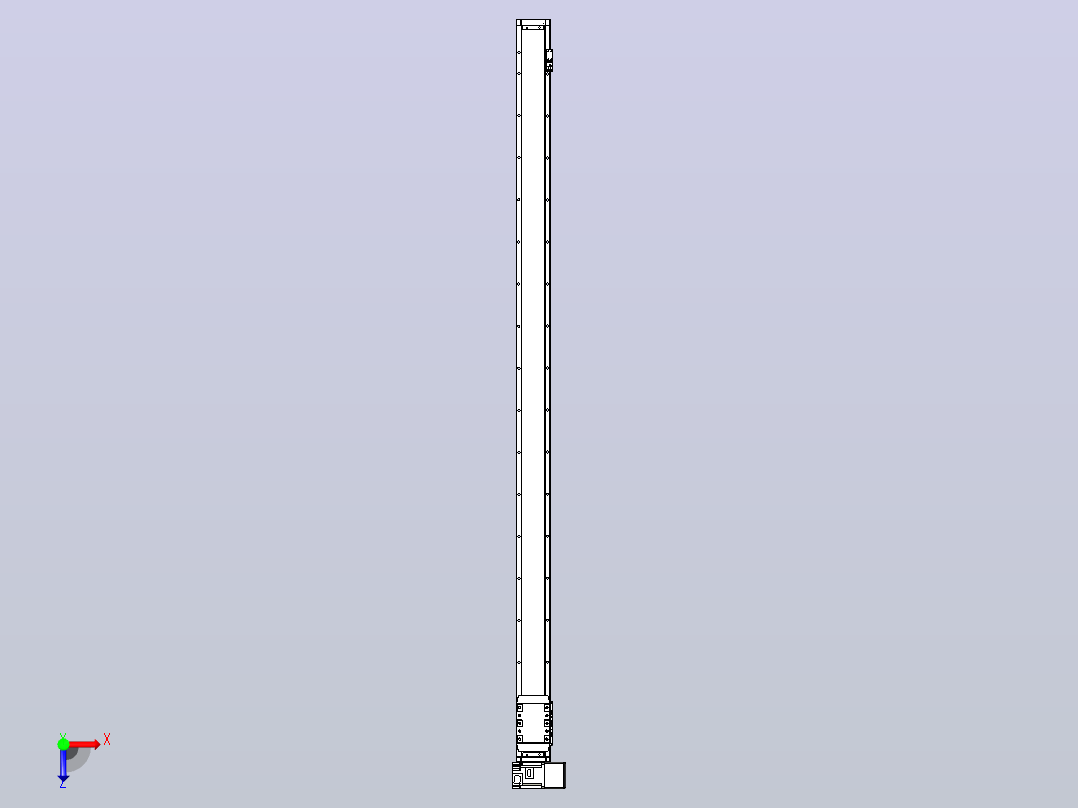 机器人皮带驱动直线轴TPA-GCB-80-P60-L1550-RU-M20-N3俯视图