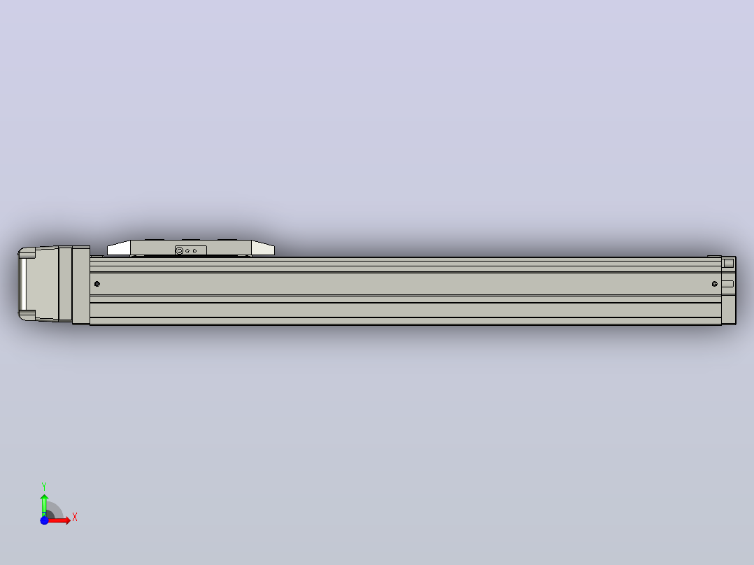 TH5-L300-B5-BL轨道内嵌式模组滑台前视图