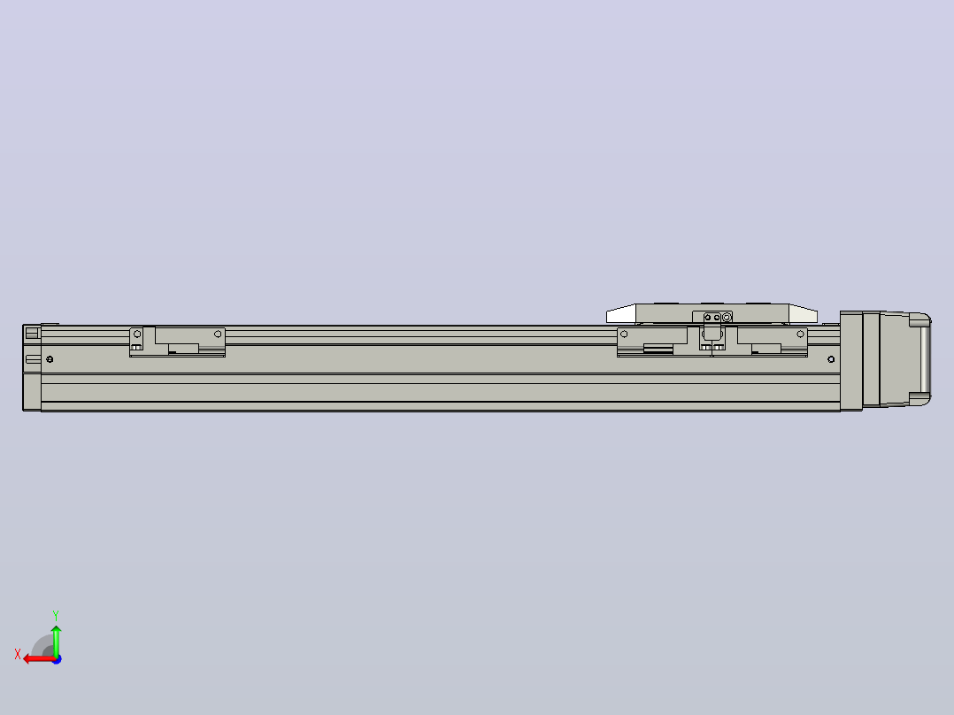 TH5-L300-B5-BL轨道内嵌式模组滑台后视图