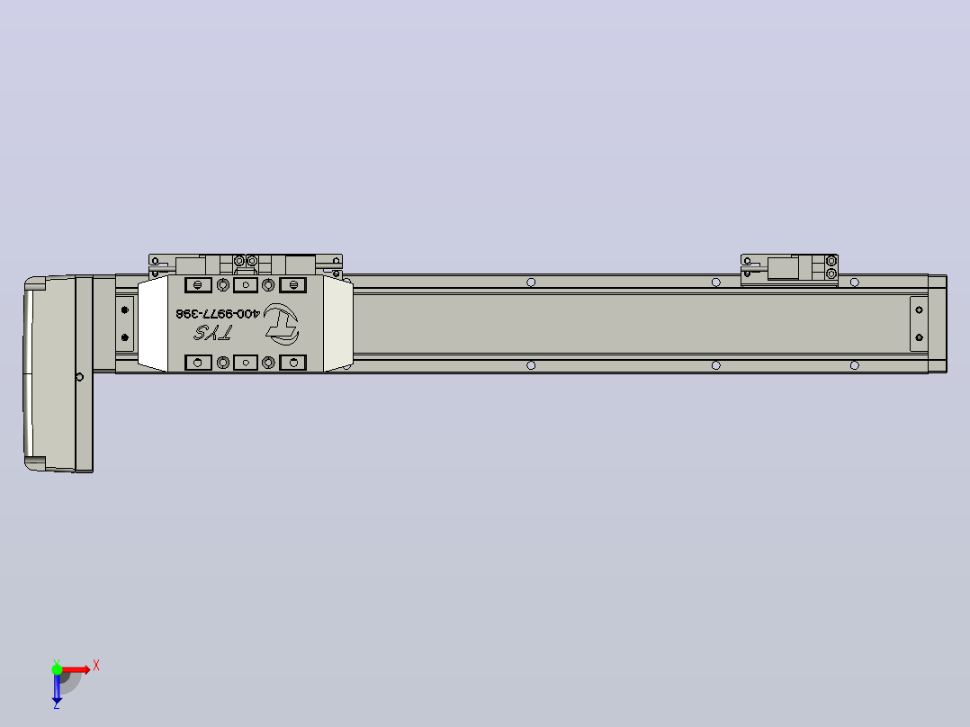 TH5-L300-B5-BL轨道内嵌式模组滑台俯视图