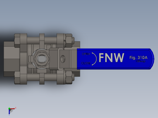 FNW-FNW310ASWF三片式内螺纹球阀俯视缩略图