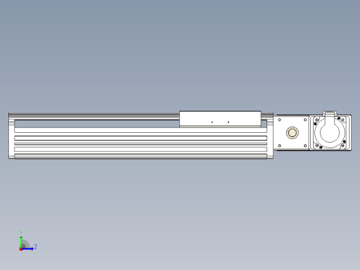 皮带直线轴半封闭可选导轨TPA-HNB-202D-140-L300-MR-C-P75-N3左视缩略图