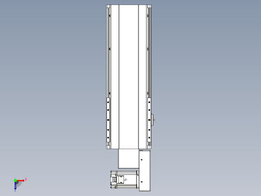 皮带直线轴半封闭可选导轨TPA-HNB-202D-140-L300-MR-C-P75-N3俯视缩略图