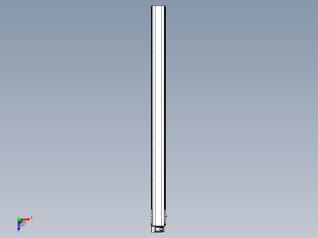 皮带直线轴半封闭可选导轨TPA-HNB-202D-140-L2750-LU-Y-P75-N3俯视图