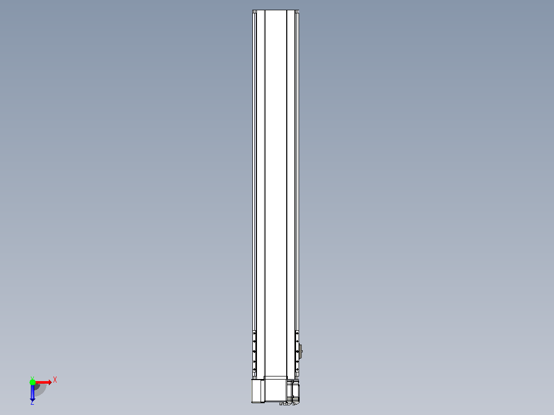 皮带直线轴半封闭可选导轨TPA-HNB-175D-140-L1100-LP-Y-P75-N3俯视图