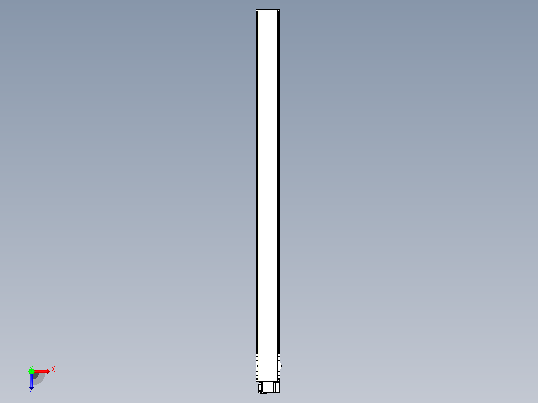 皮带直线轴半封闭可选导轨TPA-HNB-202D-140-L2750-RP-Y-P75-N3俯视图