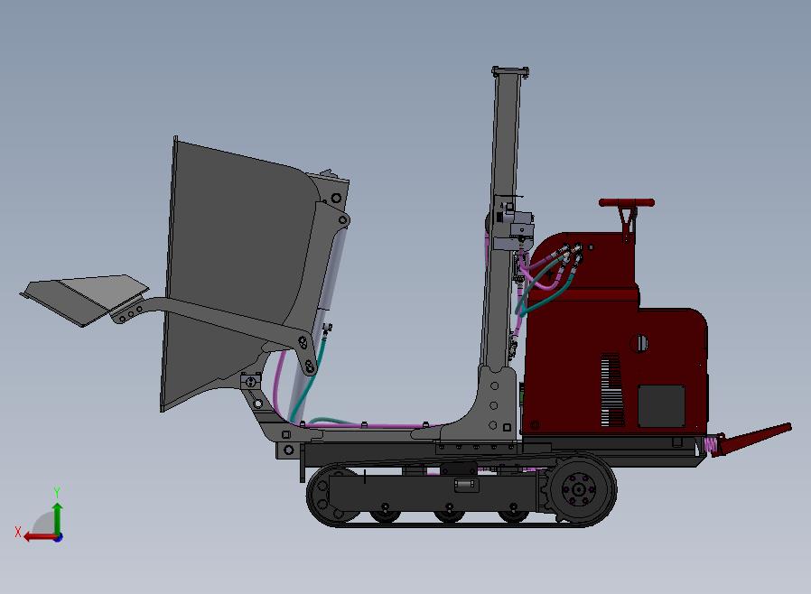 A21-农用全液压搬运机后视图
