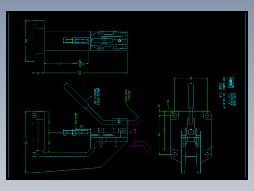 手动夹钳快速夹钳快夹cad图纸模型机械设计cad图纸库